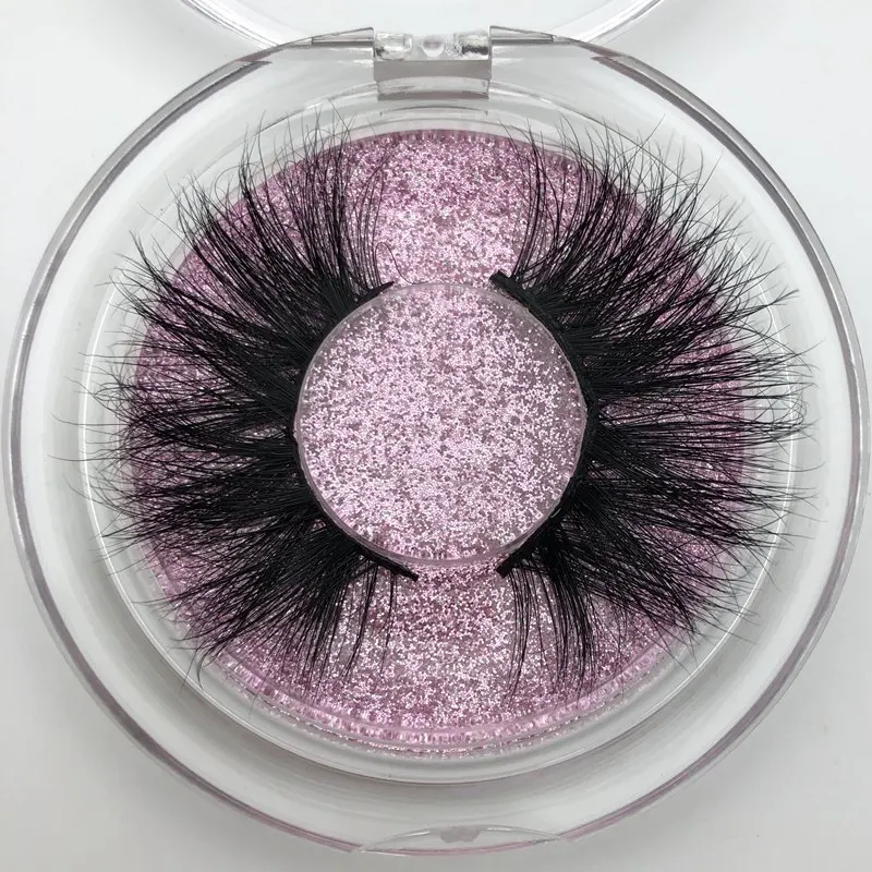 Mikiwi 25mm Long 3D mink lashes E01 extra length mink eyelashes Big dramatic volumn eyelashes strip thick false eyelash 2