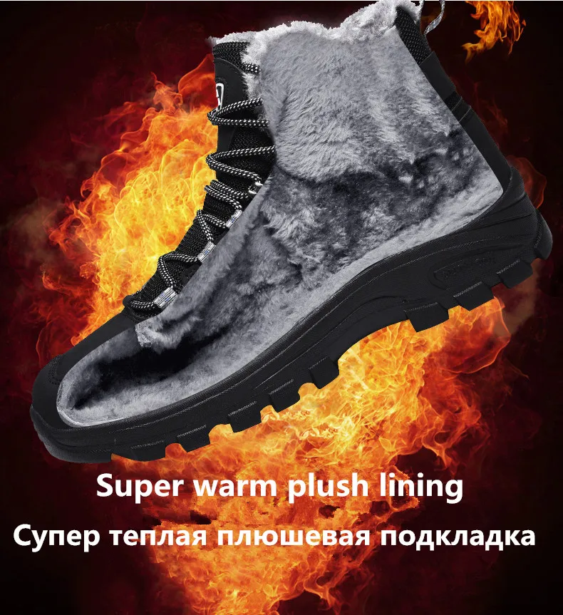 Новые мужские ботинки г. Теплые зимние ботинки на меху мужские зимние ботинки рабочая обувь мужская обувь, модные резиновые ботильоны 39-46