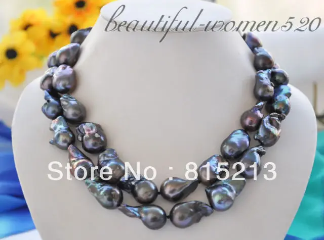 

ddh00470 2row black BAROQUE KESHI REBORN PEARL NECKLACE 28% Discount (A0511)