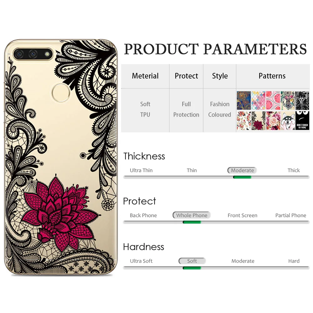 N-KHW1924_2_JONSNOW Protective Case for Huawei Honor 7C AUM-L41 5.7 inch Phone Back TPU Cover for Huawei Honor 7C 5.7'' Russia Version