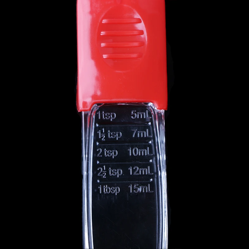 1 шт. Регулируемая измерительная ложка двойной масштаб ABS прозрачная пищевая приправа измерение количества сахара ложка 15 мл кухонная подложка инструмент