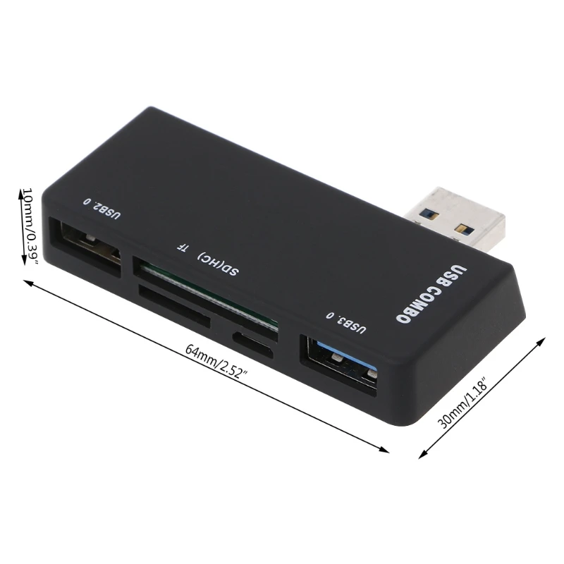 5 в 1 USB 3,0/2,0 концентратор SD TF Card Reader Combo адаптер для телефона ПК поверхности 3 4