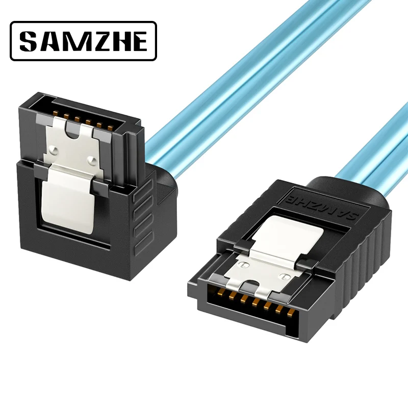 

SAMZHE SATA III 6.0 Gbps Cable with Locking Latch for Hdd SSD DVD PC Computer Data Cable 50/100cm