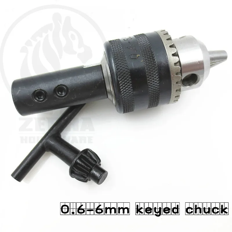 

1 pcs of Right 0.6-6mm Keyed Chuck mandrel for TM-2/BENZ Bench Grinder R marked Right shank for Bench Lathe Clamp drill bits