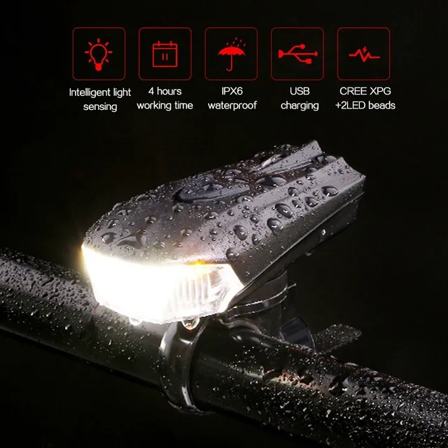 Best Offers WorthWhile Smart Bicycle Light Sensing Intelligent Front Flashlight for Bike Accessories USB Rechargeable MTB Cycling Lamp Best Offers WorthWhile Smart Bicycle Light Sensing Intelligent Front Flashlight for Bike Accessories USB Rechargeable MTB Cycling Lamp