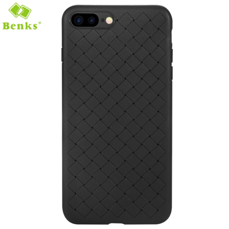 

Benks For iPhone 8 plus case silicona Soft TPU Knitting Leather Surface Protective Housing Back Cover For iPhone 8 plus funda