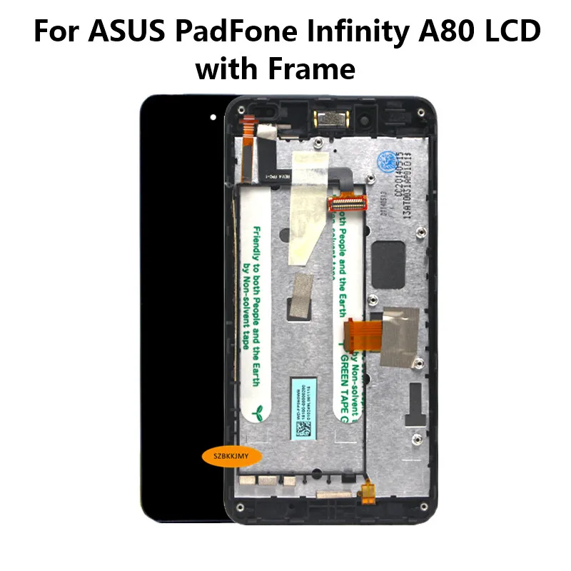 

Black LCD Display Screen Monitor Panel + Touch Screen Digitizer Glass Sensor Assembly + Frame For ASUS PadFone Infinity A80