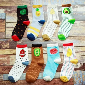 

ankle socks Polyester cotton elastic shortfor spring autumn winter lady girl women female fruit design