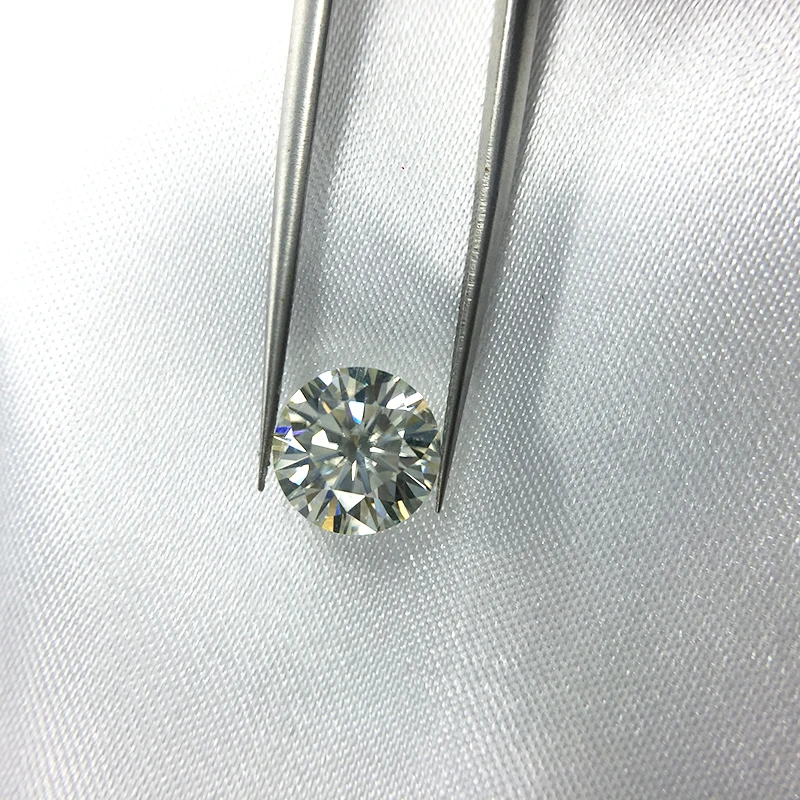 Муассанит без огранки камни 8 мм 2ct желтый зеленый цвет круглый блестящий в