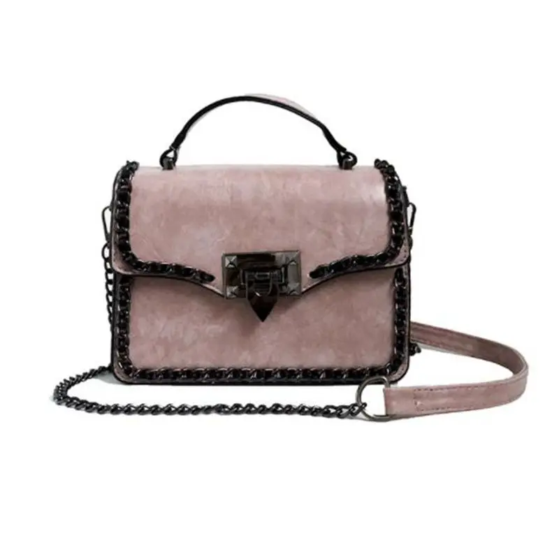 

Retro Fashion Female Square Bag 2019 New Women's Designer Handbag Quality PU leather Women bag Chain Tote Shoulder Messenger Bag