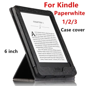 

2018 New E-book Case For Kindle Paperwhite Protective Cover For Amazon Kindle Paperwhite 3 2 PU Leather Protector Stand Case 6"