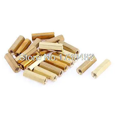 

M3 x 15mm Female Thread Insulated Brass Hex Standoff PCB Pillar Spacer 20 Pcs