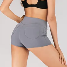 CHU YOGA обтягивающие женские шорты для йоги с высокой талией, для фитнеса, спортивные сексуальные карманные беговые спортивная одежда, тренировочные спортивные шорты S1818