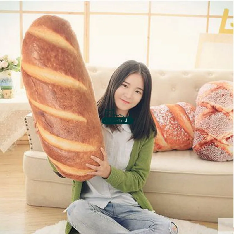Dorimytrader 80cm Vivid Simulated Cartoon Bread Plush Pillow Cushion 31'' Cute Soft Stuffed  Bread Toy Doll Kids Gift DY60251 (1)