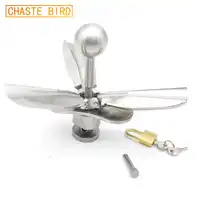 Chaste Bird Stainless Steel Chastity Device Openable Anal Plugs Heavy Anus Beads Lock with Handles Sex Toy Virginity Lock A270