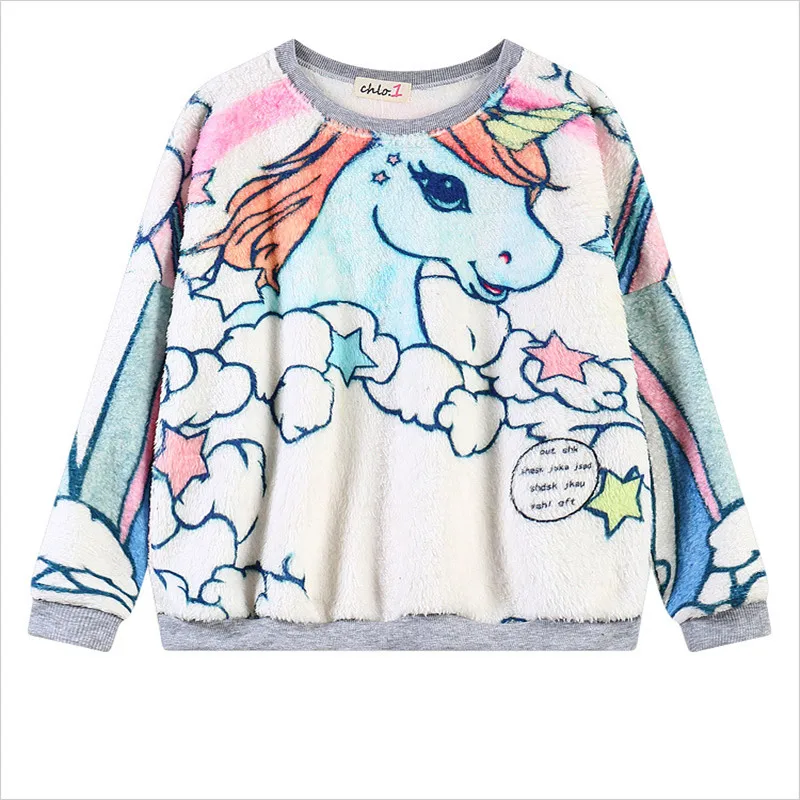 Cheap Prices Animal Unicorn Printed Hoodies Women Long-sleeve Pullovers Punk O-Neck Sweatshirts Spring Casual Wear WY0112