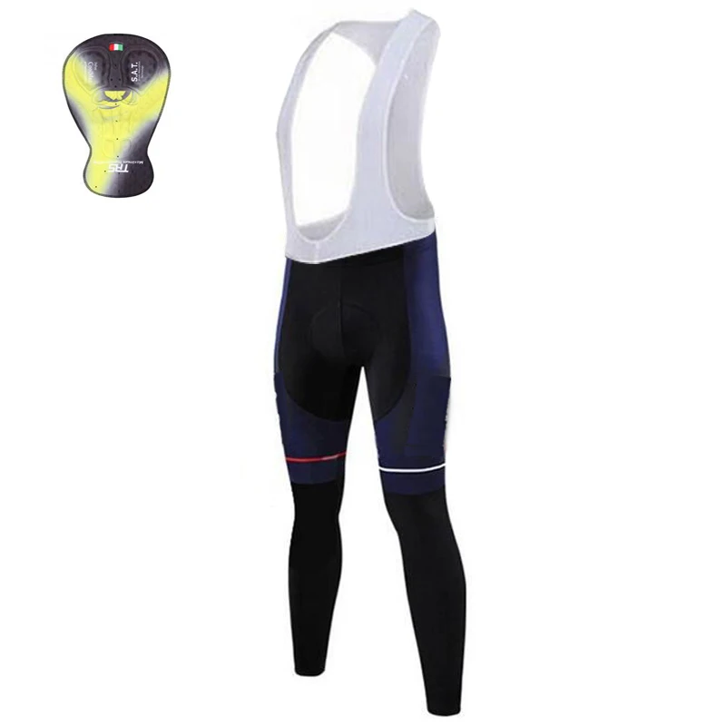 2018 blue Mens cycling bib long pants Polyestor+ lycra bike clothing