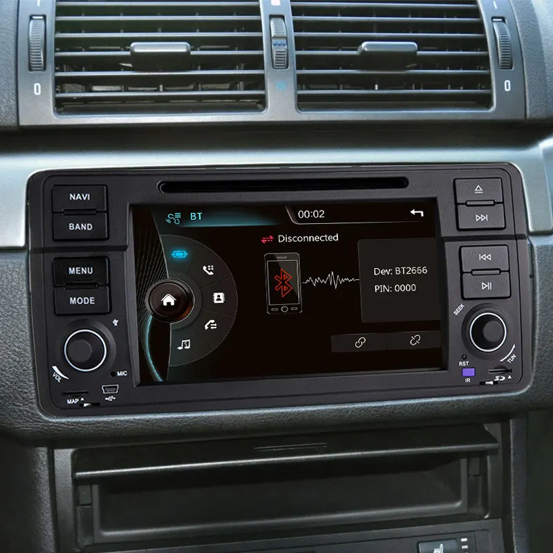 Clearance Josmile Car Multimedia Player 1 Din Car Radio For BMW E46 M3 Rover 75 Coupe Navigation 318/320/325/330 GPS DVD Touring Hatchback 3