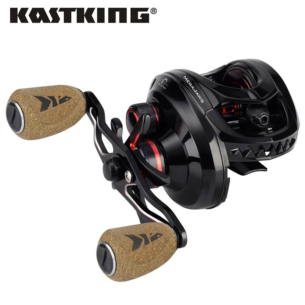 KastKing MegaJaws высокоскоростная катушка для наживки, Максимальное сопротивление, 8 кг, катушка для наживки, Рыболовная катушка с 4 передаточными числами для рыбалки с речным озером - Цвет: Black