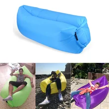 Rápida Preguiçoso saco de Dormir Inflável Air Bag Camping Praia Sofá Cama de Ar Portátil Air Rede de Nylon Sofá De Banana