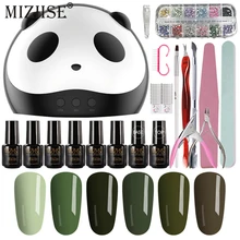 MIZHSE набор для ногтей профессиональный набор Acrilico Nails Vernis Полупостоянный 36 Вт Светодиодный светильник с лаком для ногтей Vernis гель УФ лак для ногтей