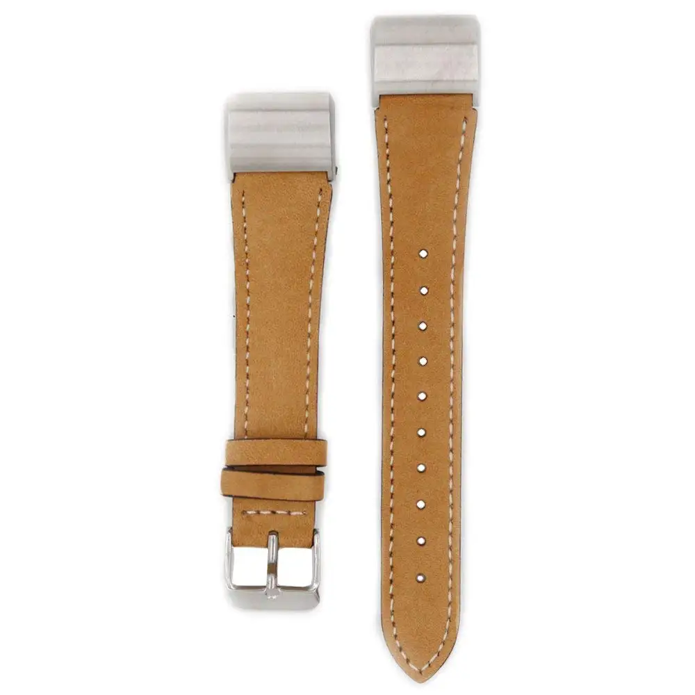 Genuine Leather Band for Fitbit Charge 2 Bands Classic Wristband Metal Connectors Fitness Strap Women Men Small Large (17)