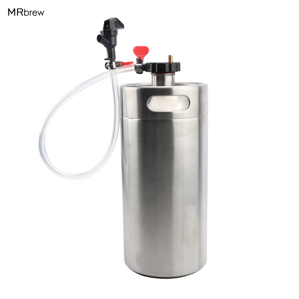 

Stainless Steel 3.6L Mini keg Growler with Mini Keg Dispenser System Tap For Homebrew beer