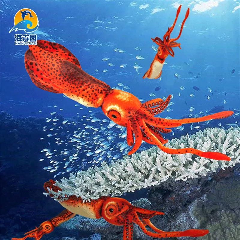 Candice guo плюшевая игрушка мягкая кукла морские животные кальмары рукав рыба calamary