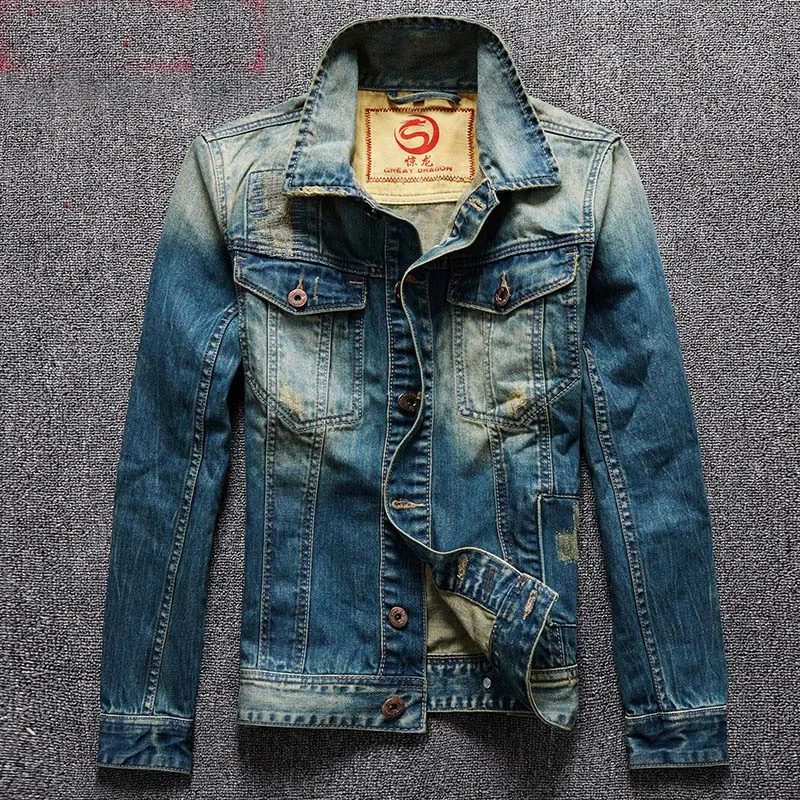 

Brand 2018 New Fashion Men's Cotton Denim Jackets Man Jean Jacket Coat Casual Denim Jacket