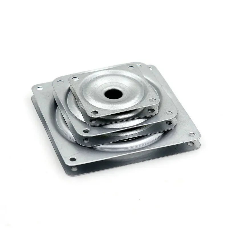 SMALL Solid Swivel Plate Silver Color 360 Degree Rotation Square Lazy Susan Display Stand Small Turntable_0009