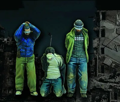 

1/35 Resin Model Building Kit Figure 3 prisoners
