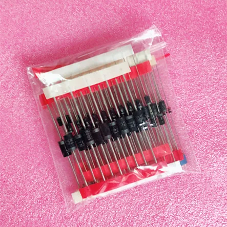 

100pcs/lot 1N4148 1N4007 1N5819 1N5399 1N5408 1N5822 FR107 FR207,8values=100pcs,Electronic Components Package,Diode Assorted Kit