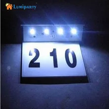 Lumiparty 4 светодиодный Солнечный свет из нержавеющей стали, светодиодный рекламный щит, лампа для дома, Аморфный кремний