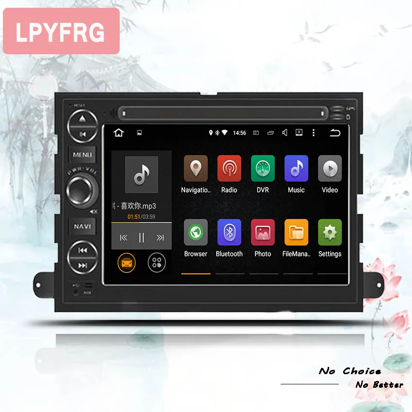Excellent Android 9.0 1024*600 Car DVD For Ford F150 Mustang Expedition Explorer Fusion 2006 2007 2009 Octa Core GPS Navigation Head Unit 3