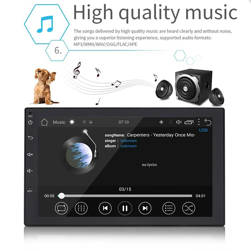 7Inch 2 Din Touch Screen 1080P Car Bluetooth MP5 Player 4 Core Android GPS Navigation Car TV FM Wifi GPS Stereo Radio MP5 Player (21)