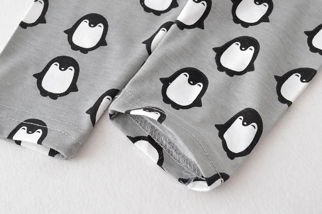 Newborn Set Baby Girl Clothing Sets Baby Girl Clothes Cotton Penguin Long Sleeves T-shirt Pants Headband Infant Clothes bodysuit 6