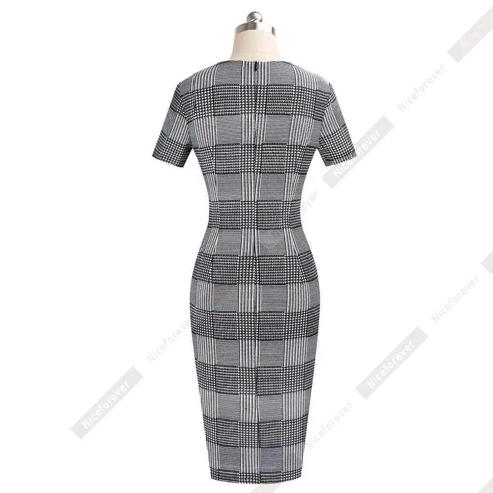 Женское винтажное Сетчатое облегающее платье-карандаш в деловом стиле, Элегантное летнее платье для работы HB537