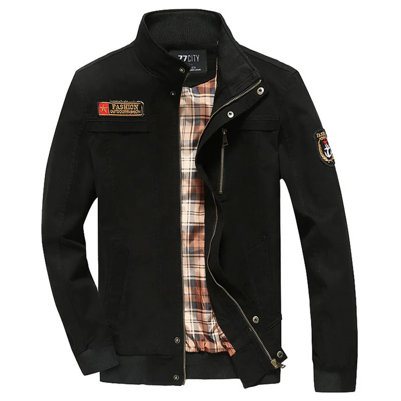 

2019 Fashion Military Jacket Men Spring Autumn Cotton Coats Outwear Bomber Cargo Men Jackets chaquetas hombre Dropshipping