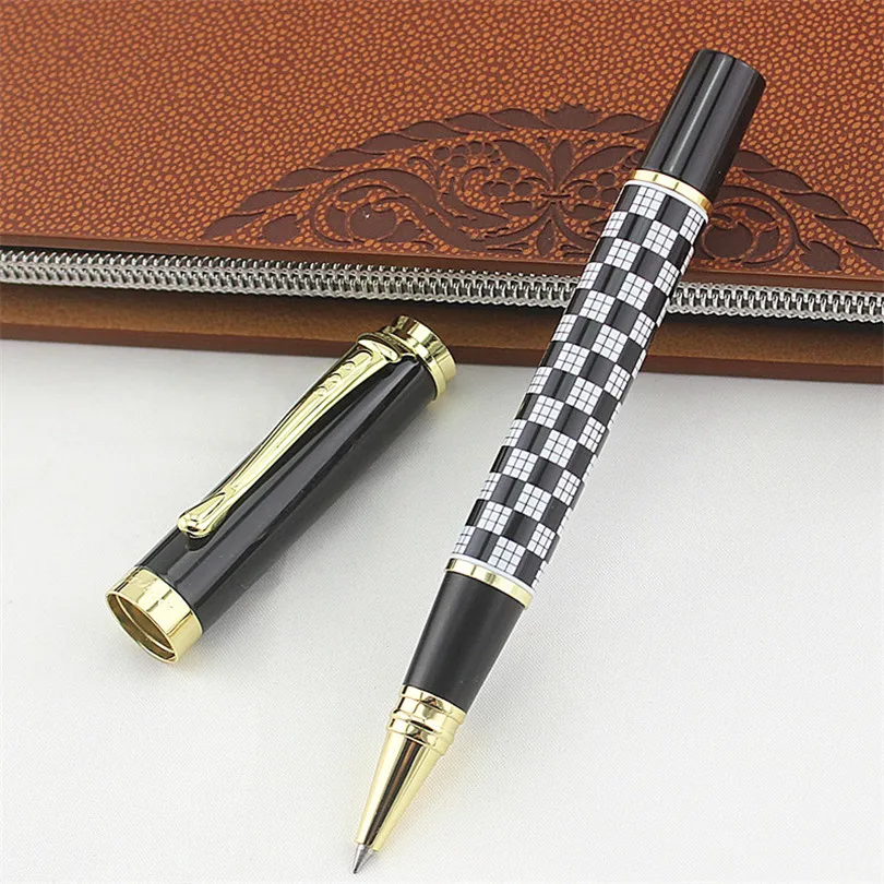 Высокое качество Jinhao 500 Deluxe Chessboard золотые и черные чернила черная