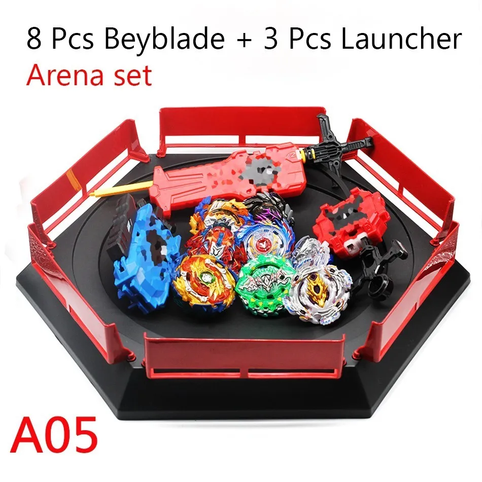 Топ Beyblade Burst Bey Blade игрушка из металла Funsion Bayblade набор коробка для хранения с ручкой пусковая пластиковая коробка игрушки для детей - Цвет: A05