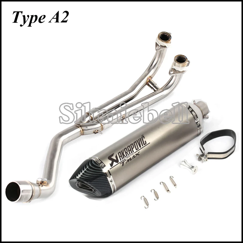 T-MAX 530 akrapovic выхлопной мотоцикл T MAX 530 Escape slip on link pipe для Yamaha TMAX 530 TMAX 500 TMAX530 TMAX500 2008 - Цвет: Type A2