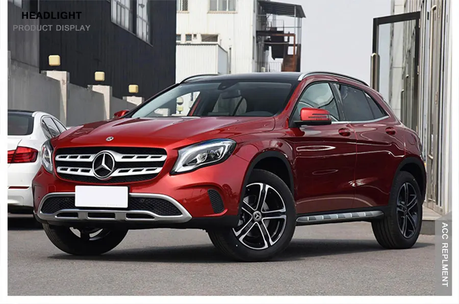 2 шт. светодиодный фары для Benz GLA- светодиодный Автомобильные фары ангельские глазки комплект ксеноновых фар, Высокопрочная конструкция протовотуманная подсветка Габаритные огни