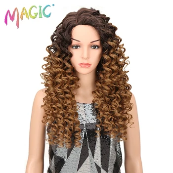 Magic Kinky Curly Synthetic Wigs Blonde Brown Mixed Color 26Inch Lace Front Wig For Women Heat Resistant For Cosplay Daily Wear
Magic Kinky Curly Synthetic Wigs Blonde Brown Mixed Color 26Inch Lace Front Wig For Women Heat Resistant For Cosplay Daily Wear