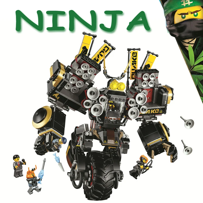 

Bela Ninjagoe Movie 70632 Quake Mech Samurai Robots Mobile Suit 1232Pcs Building Blocks Bricks 2018 New Compatible Legoe Giftse