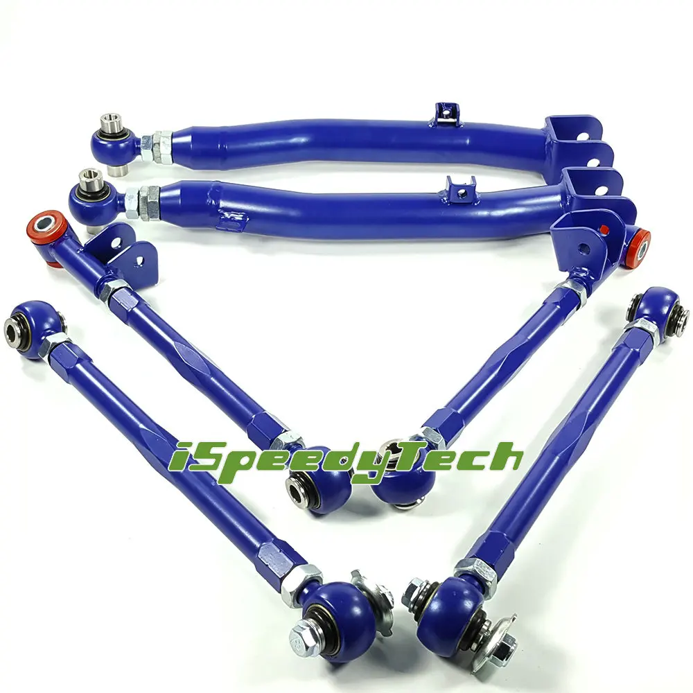 Для 02-07 Subaru Impreza WRX/STi GDA заднее боковое звено+ Задний рычаг подвески 6 шт. синий Высокое качество