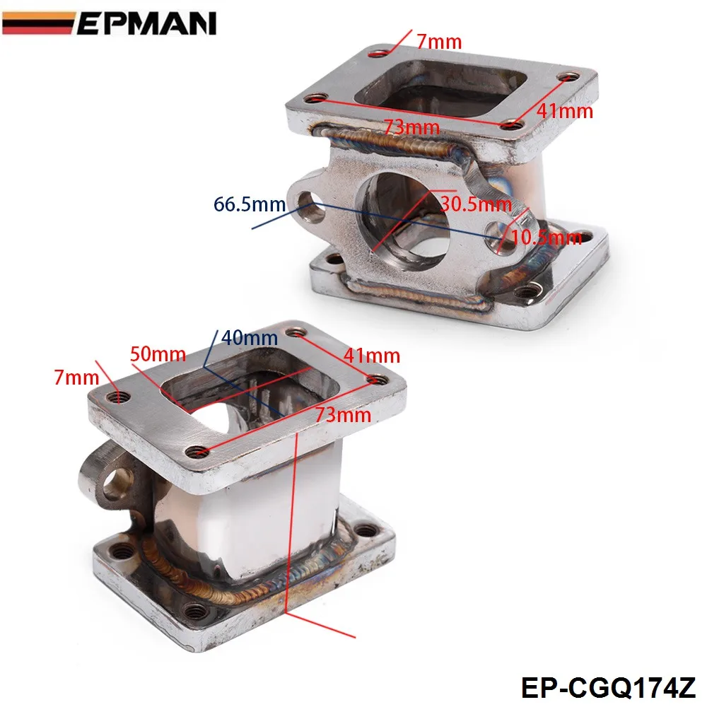 T25 к T2 Выпускной адаптер фланец наружный расточительный 38 мм EP CGQ174Z|adapter flange|wastegate