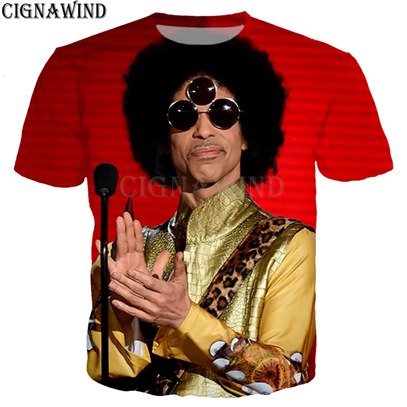 Забавный Популярный американский певец принц Роджер Нельсон футболки для мужчин/для женщин 3d принт футболка хип-хоп стиль футболка уличная топы - Цвет: 09