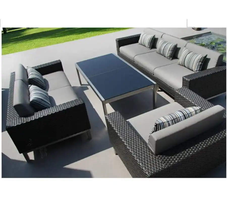 Hot Sale outdoor furniture rattan garden sofa set settee loveseat