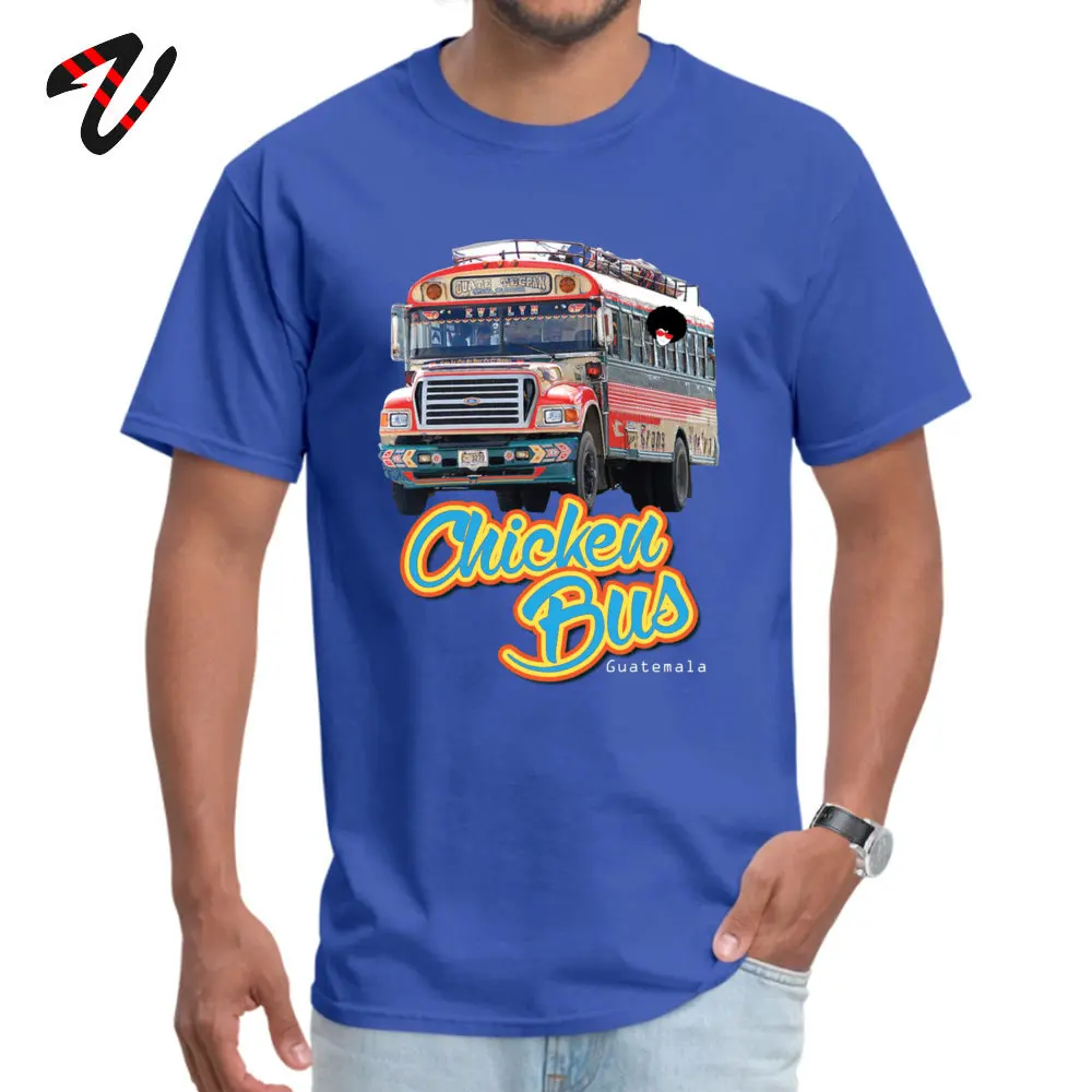 chicken bus Top T-shirts for Male Casual VALENTINE DAY Tees Short Sleeve Designer Group Tops T Shirt O-Neck Pure Cotton chicken bus 3497 blue
