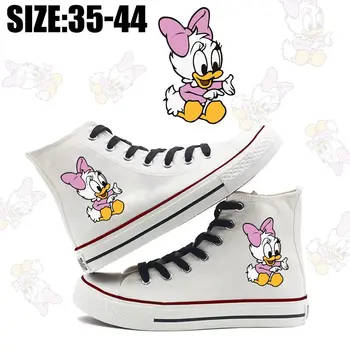 

Cute Duck Animal Pattern Fairy Baby Cartoon High Heel Double-layer Canvas Sneakers Student Customized Trendy Sandshoes A19621